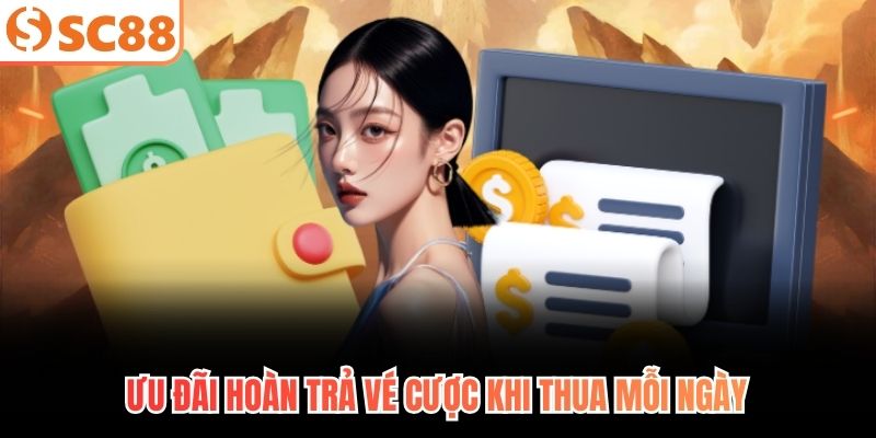 Ưu đãi hoàn trả vé cược khi thua mỗi ngày